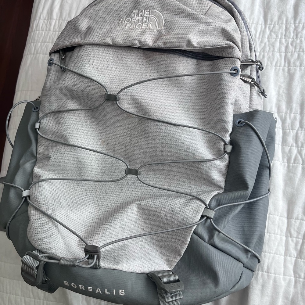 The North Face Light Gray Backpack